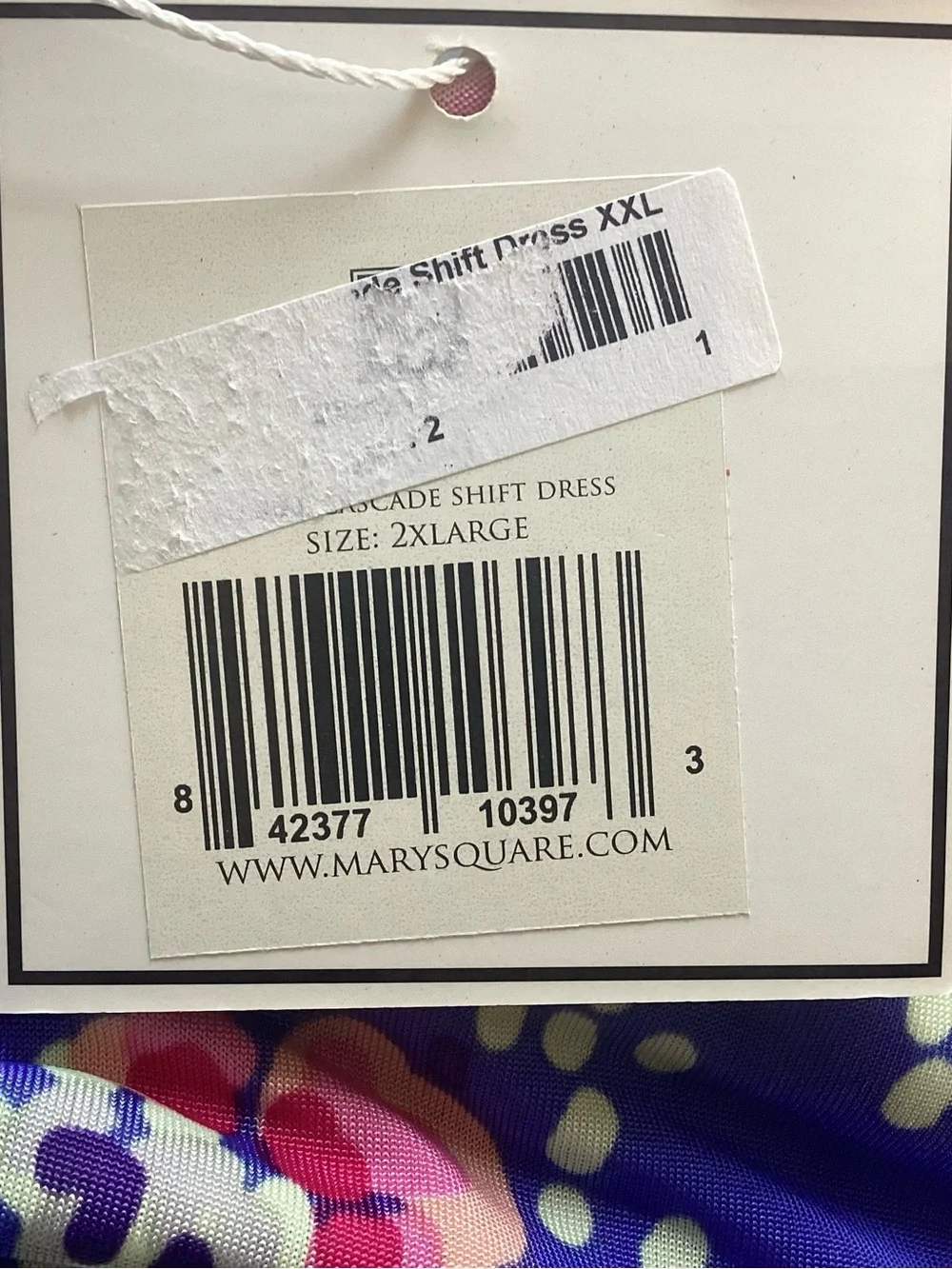 Mary Square NEW Blue Floral Shift Dress 3/4 Sleeves NWT XXL - Picture 7 of 8